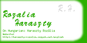 rozalia haraszty business card